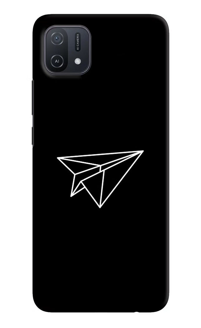 Paper Plane White Oppo A16k/A16e Hard Case Back Cover by Casekaro