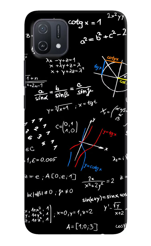 Mathematics Formula Oppo A16k/A16e Hard Case Back Cover by Casekaro