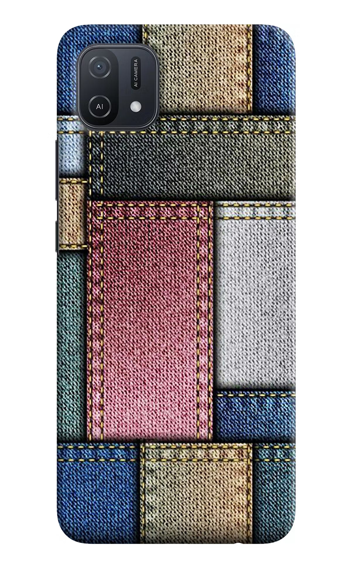 Multicolor Jeans Oppo A16k/A16e Hard Case Back Cover by Casekaro