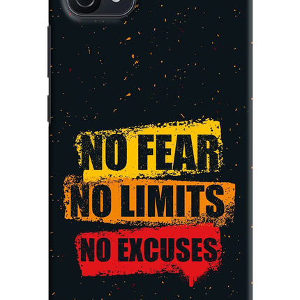 No Fear No Limits No Excuse Oppo A16k/A16e Hard Case Back Cover by Casekaro