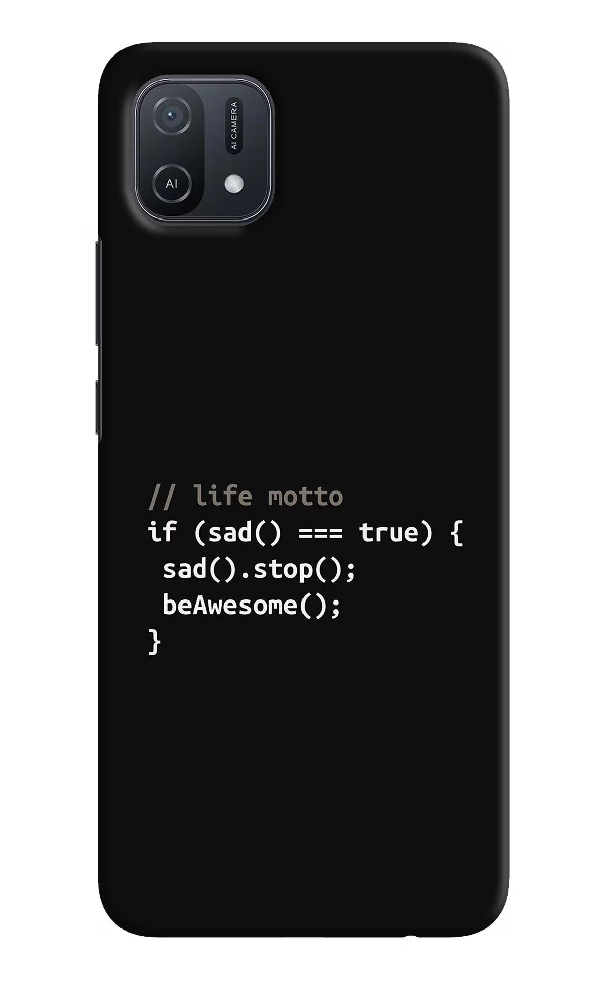 Life Motto Code Oppo A16k/A16e Hard Case Back Cover by Casekaro