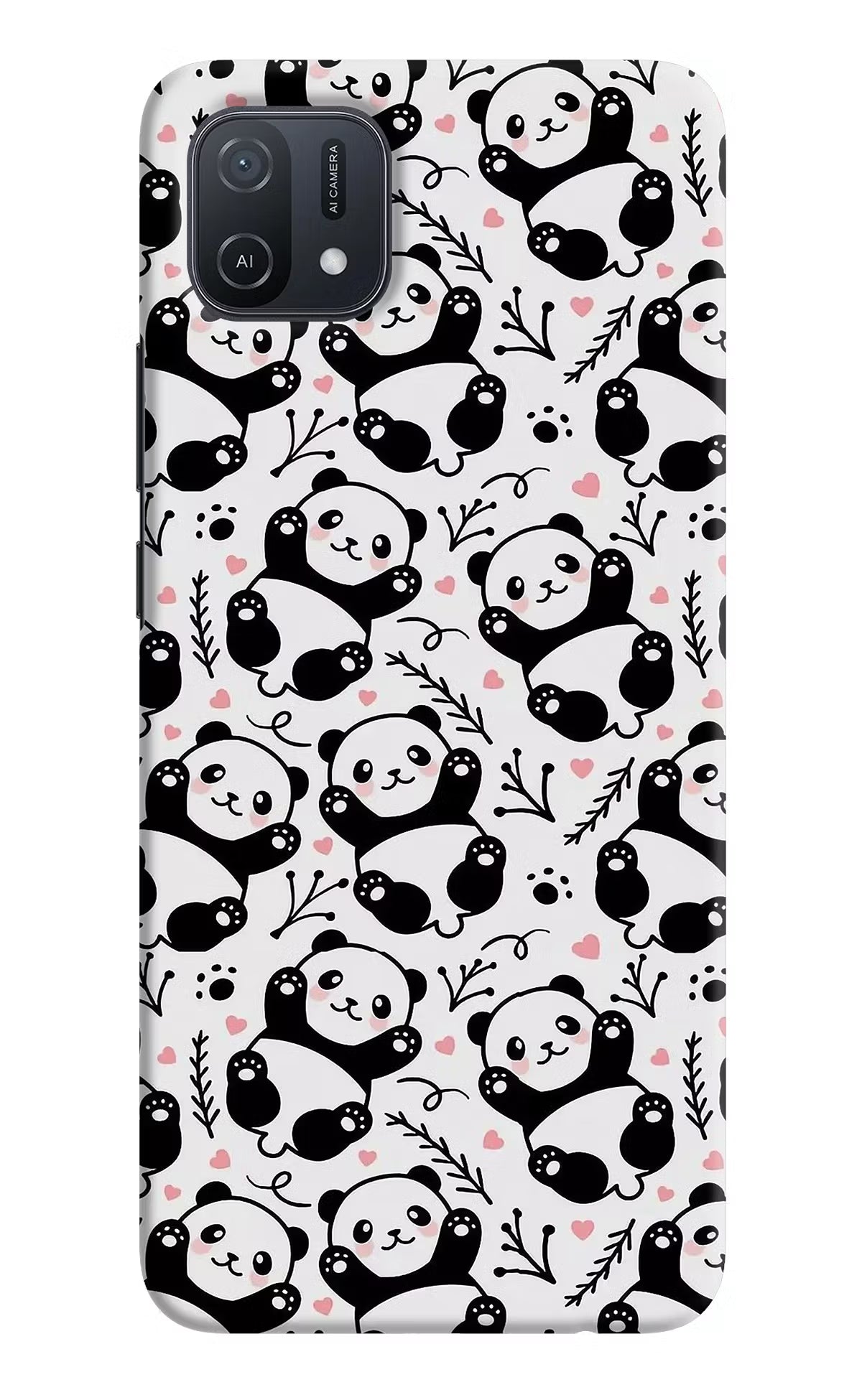 Cute Panda Oppo A16k/A16e Hard Case Back Cover by Casekaro