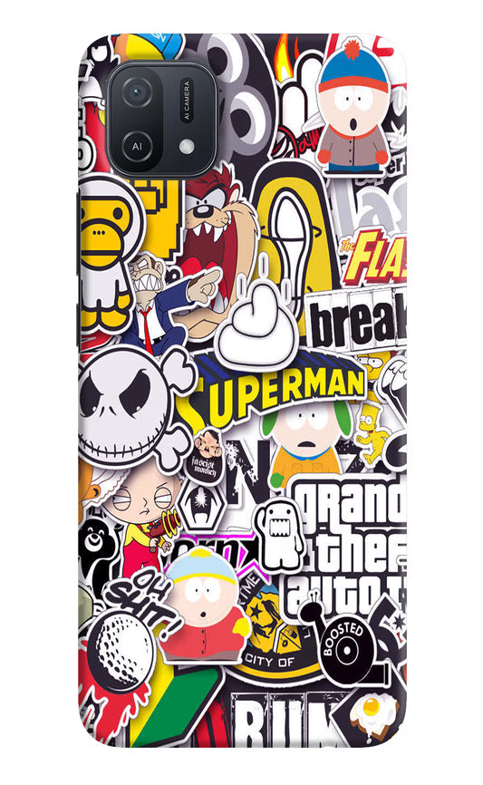 Sticker Bomb Oppo A16k/A16e Hard Case Back Cover by Casekaro