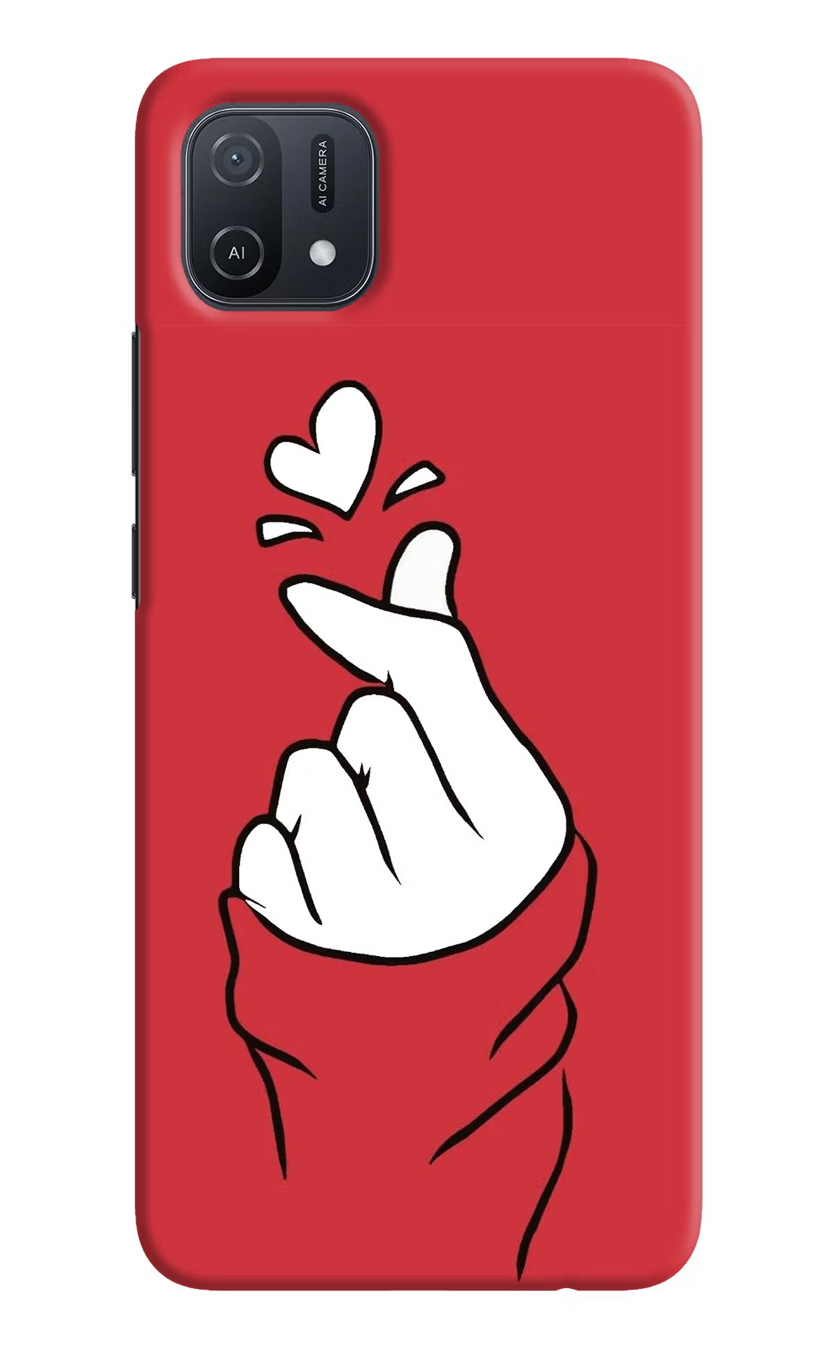 Korean Love Sign Oppo A16k/A16e Hard Case Back Cover by Casekaro