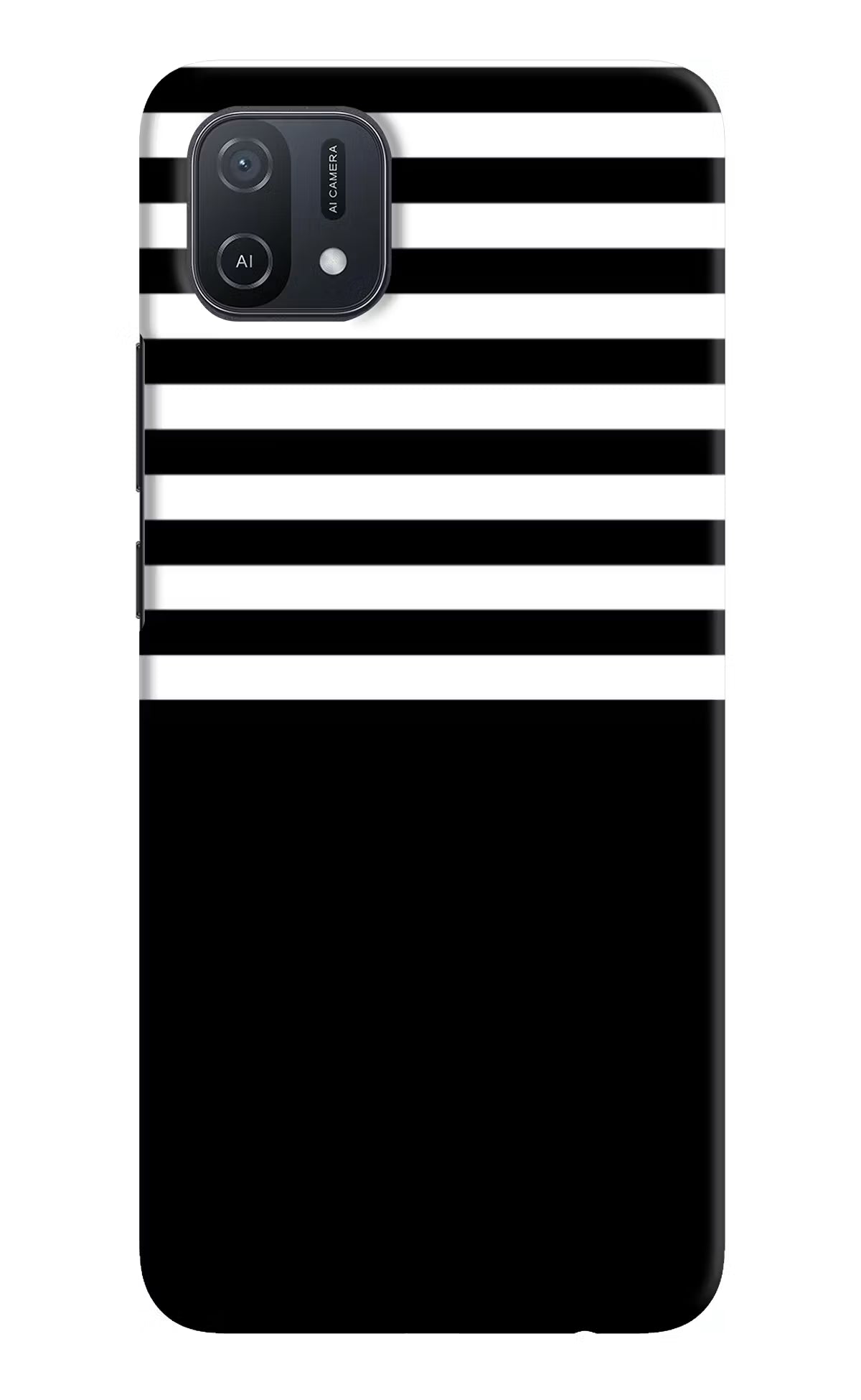 Black and White Print Oppo A16k/A16e Hard Case Back Cover by Casekaro