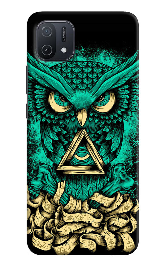 Green Owl Oppo A16k/A16e Hard Case Back Cover by Casekaro