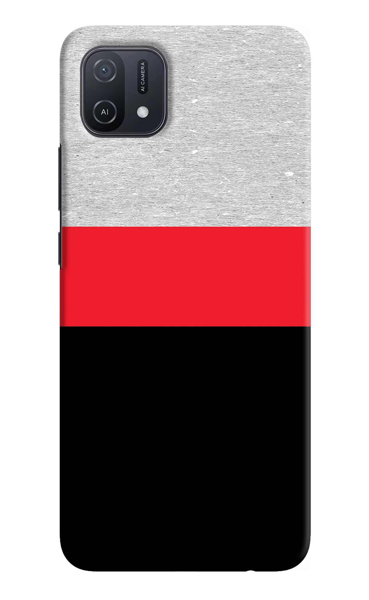 Tri Color Pattern Oppo A16k/A16e Hard Case Back Cover by Casekaro