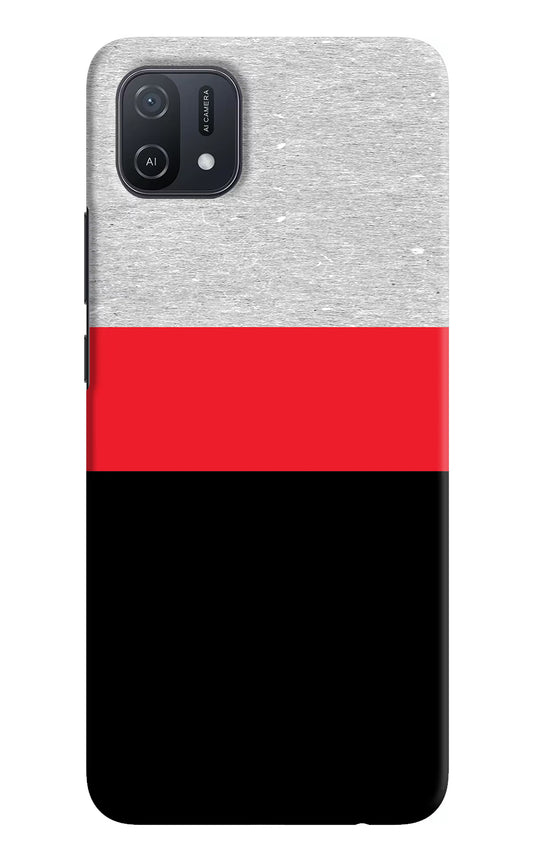 Tri Color Pattern Oppo A16k/A16e Hard Case Back Cover by Casekaro