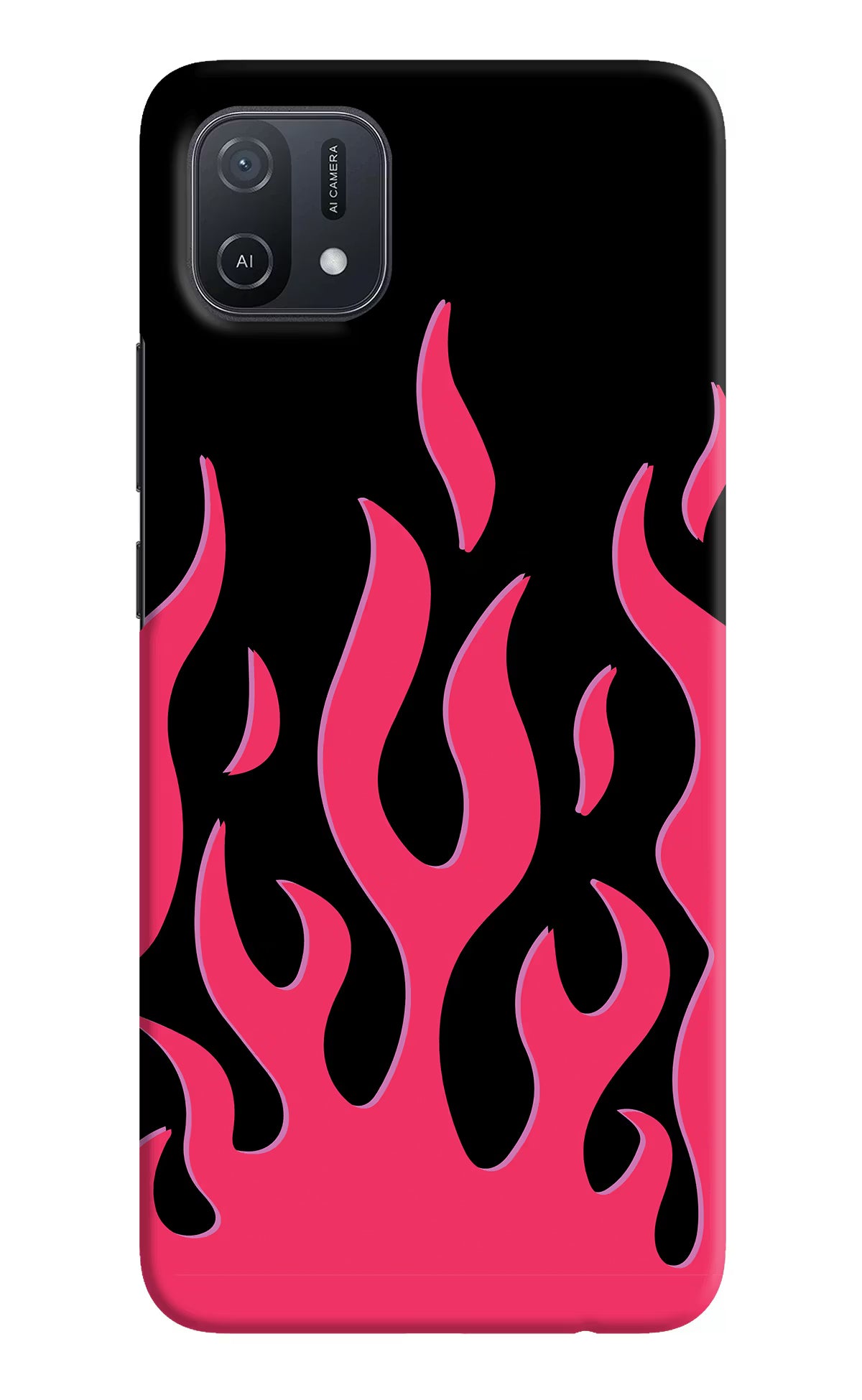 Fire Flames Oppo A16k/A16e Hard Case Back Cover by Casekaro