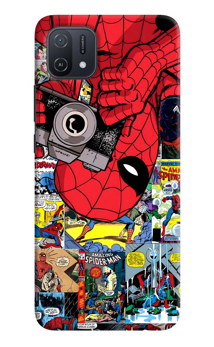 Spider Man Oppo A16k/A16e Back Cover, Hard case