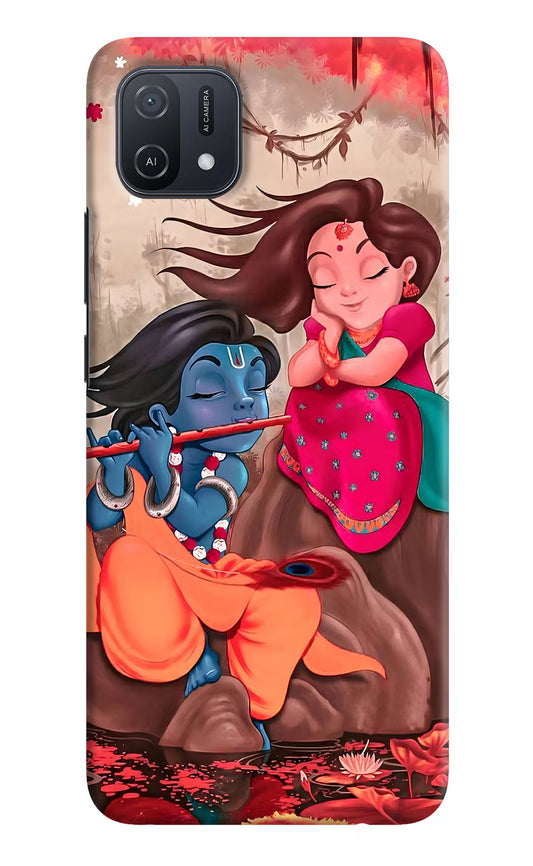 Radhe Krishna Oppo A16k/A16e Hard Case Back Cover by Casekaro