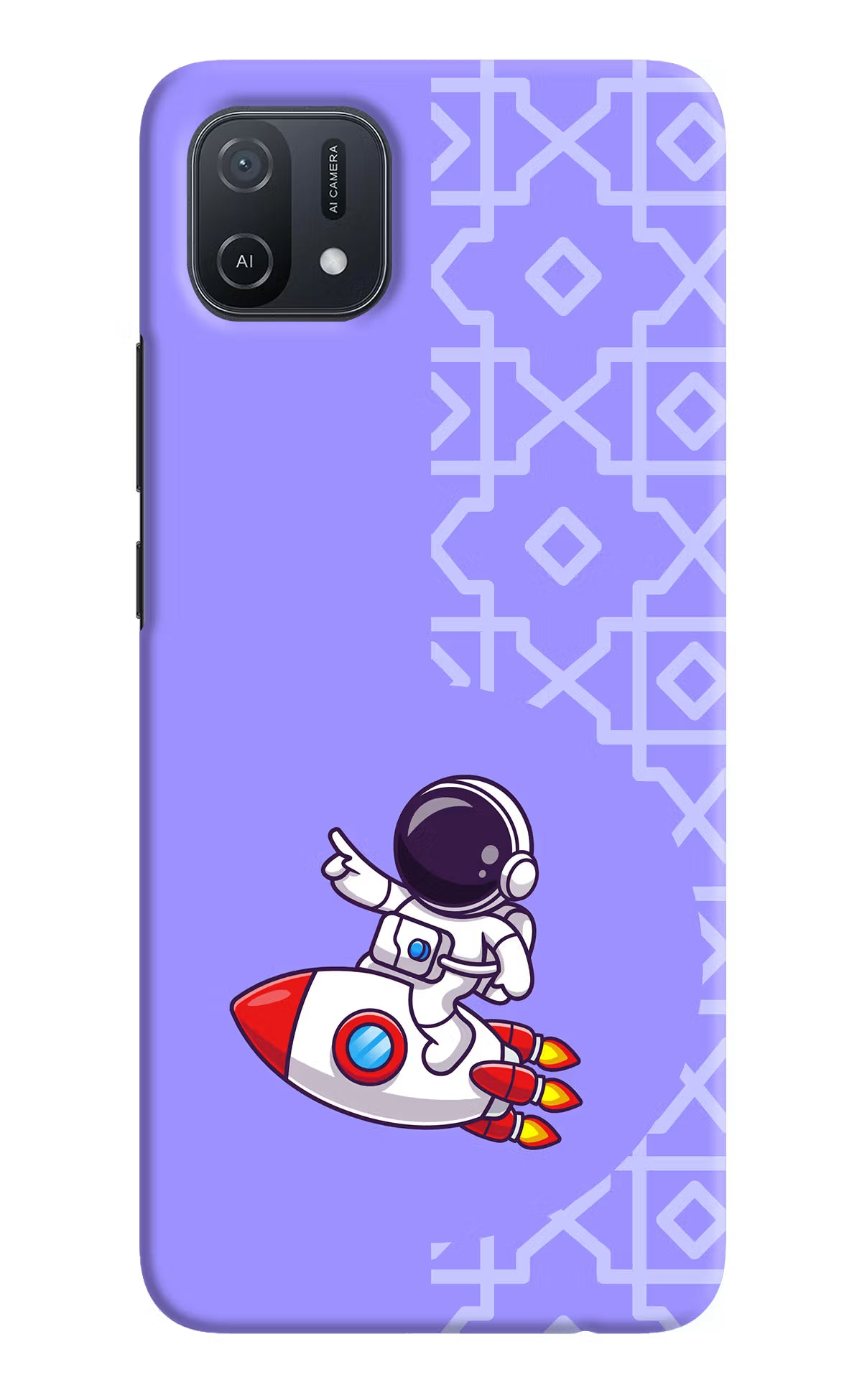 Cute Astronaut Oppo A16k/A16e Hard Case Back Cover by Casekaro