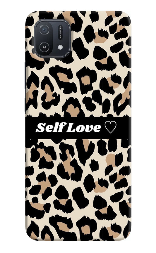 Leopard Print Self Love Oppo A16k/A16e Back Cover