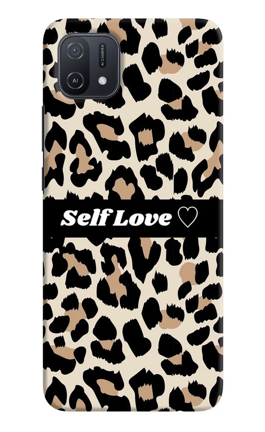 Leopard Print Self Love Oppo A16k/A16e Hard Case Back Cover by Casekaro