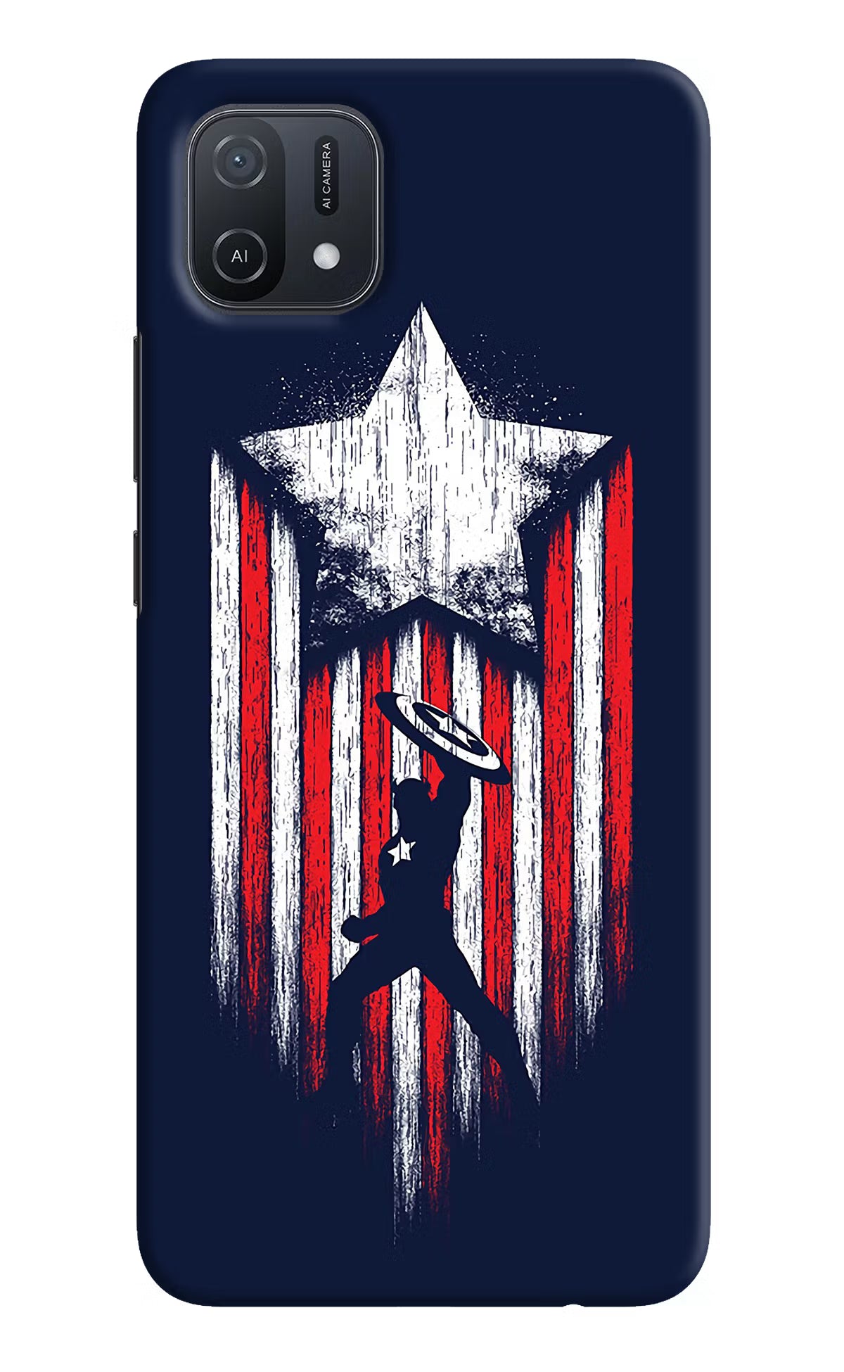 Captain America Marvel Art Oppo A16k/A16e Hard Case Back Cover by Casekaro