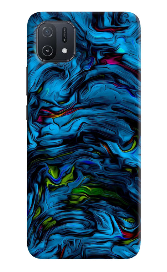 Dark Blue Abstract Oppo A16k/A16e Hard Case Back Cover by Casekaro