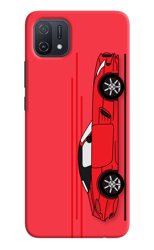 Red Velocity Oppo A16k/A16e Hard Case Back Cover by Casekaro