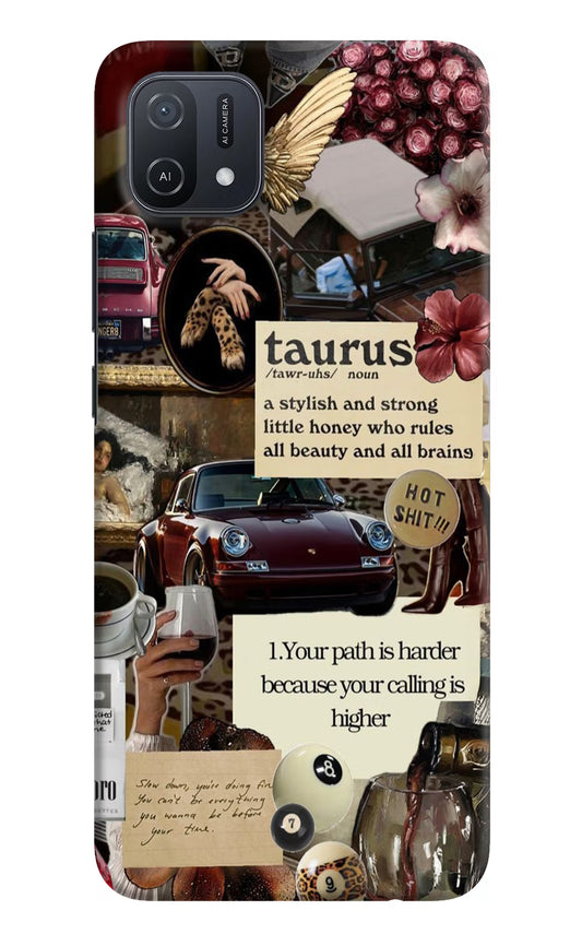 Taurus Zodiac Oppo A16k/A16e Hard Case Back Cover by Casekaro