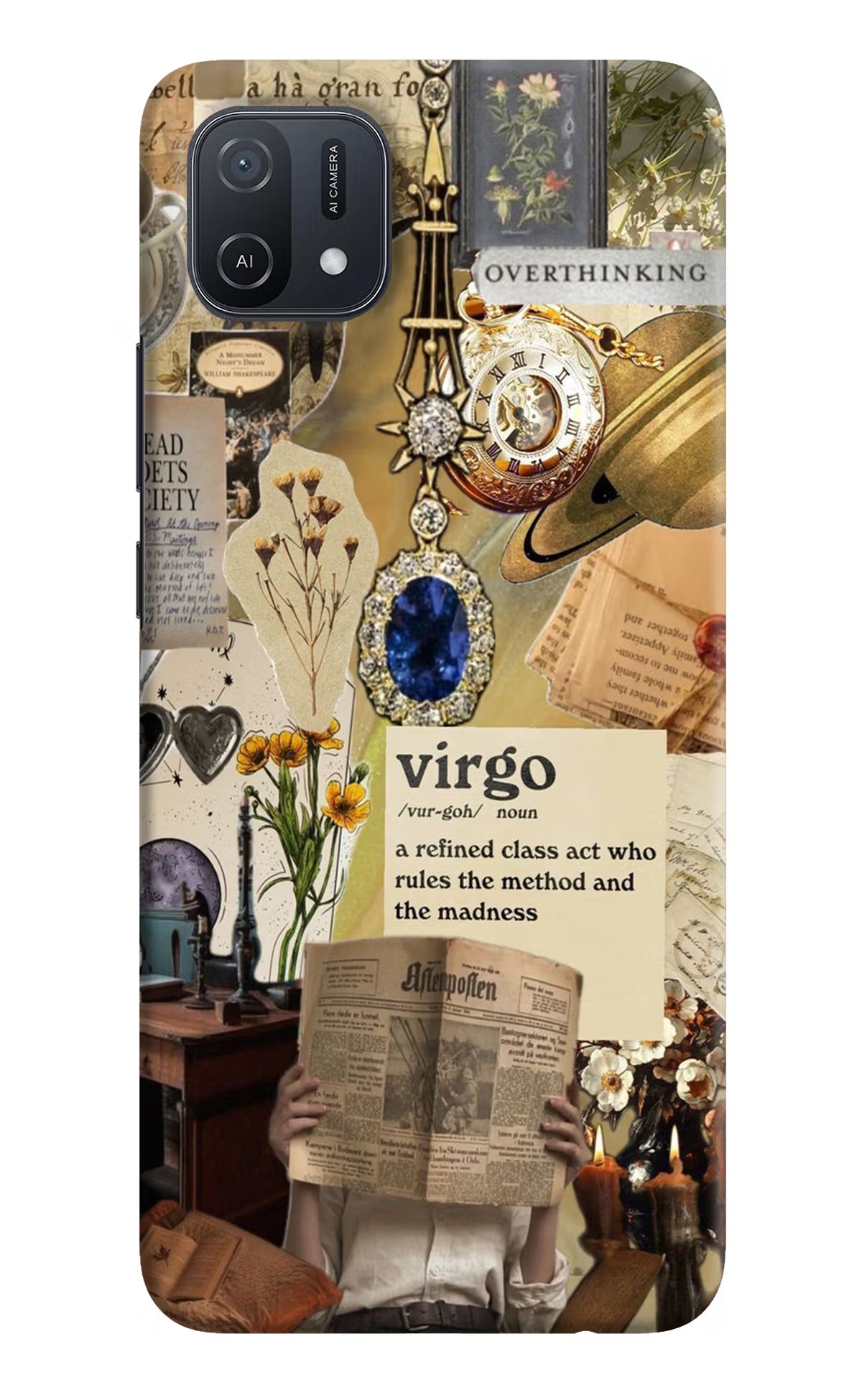Virgo Zodiac Oppo A16k/A16e Hard Case Back Cover by Casekaro