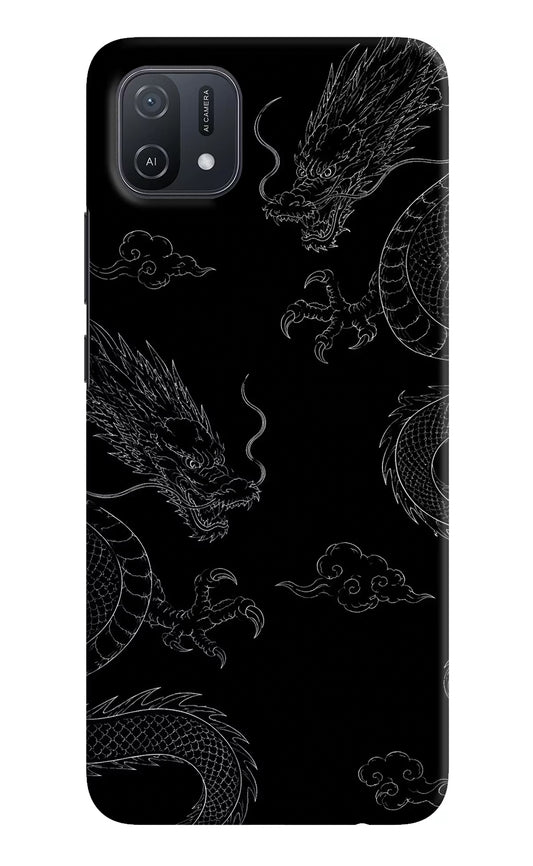 Twin Dragons Oppo A16k/A16e Hard Case Back Cover by Casekaro