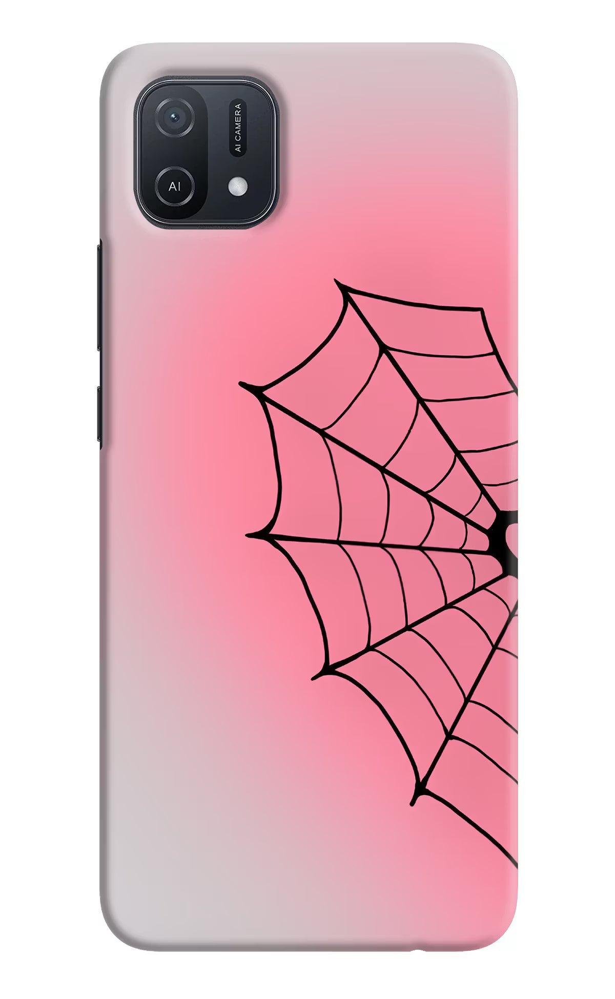 Pink Web Oppo A16k/A16e Back Cover