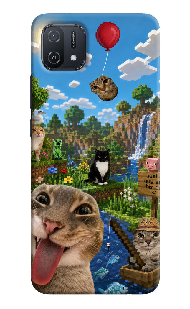 Minecraft Cat Chaos Oppo A16k/A16e Hard Case Back Cover by Casekaro