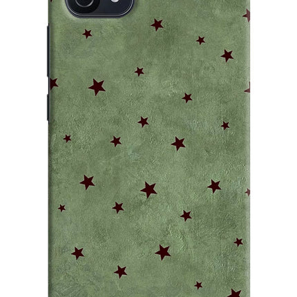 Green Stars Oppo A16k/A16e Hard Case Back Cover by Casekaro