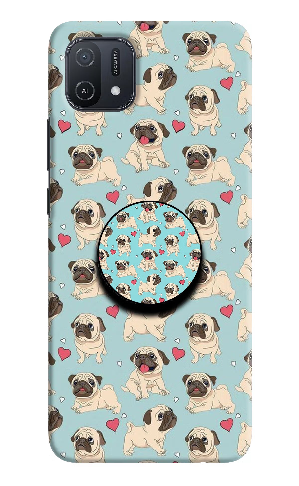 Pug Dog Oppo A16k/A16e Pop Case by Casekaro