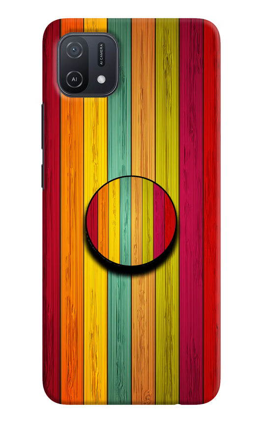 Multicolor Wooden Oppo A16k/A16e Pop Case by Casekaro
