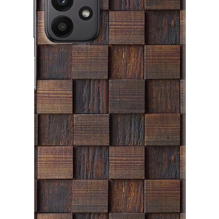 Wooden Cube Design Samsung A23 Hard Case Back Cover by Casekaro