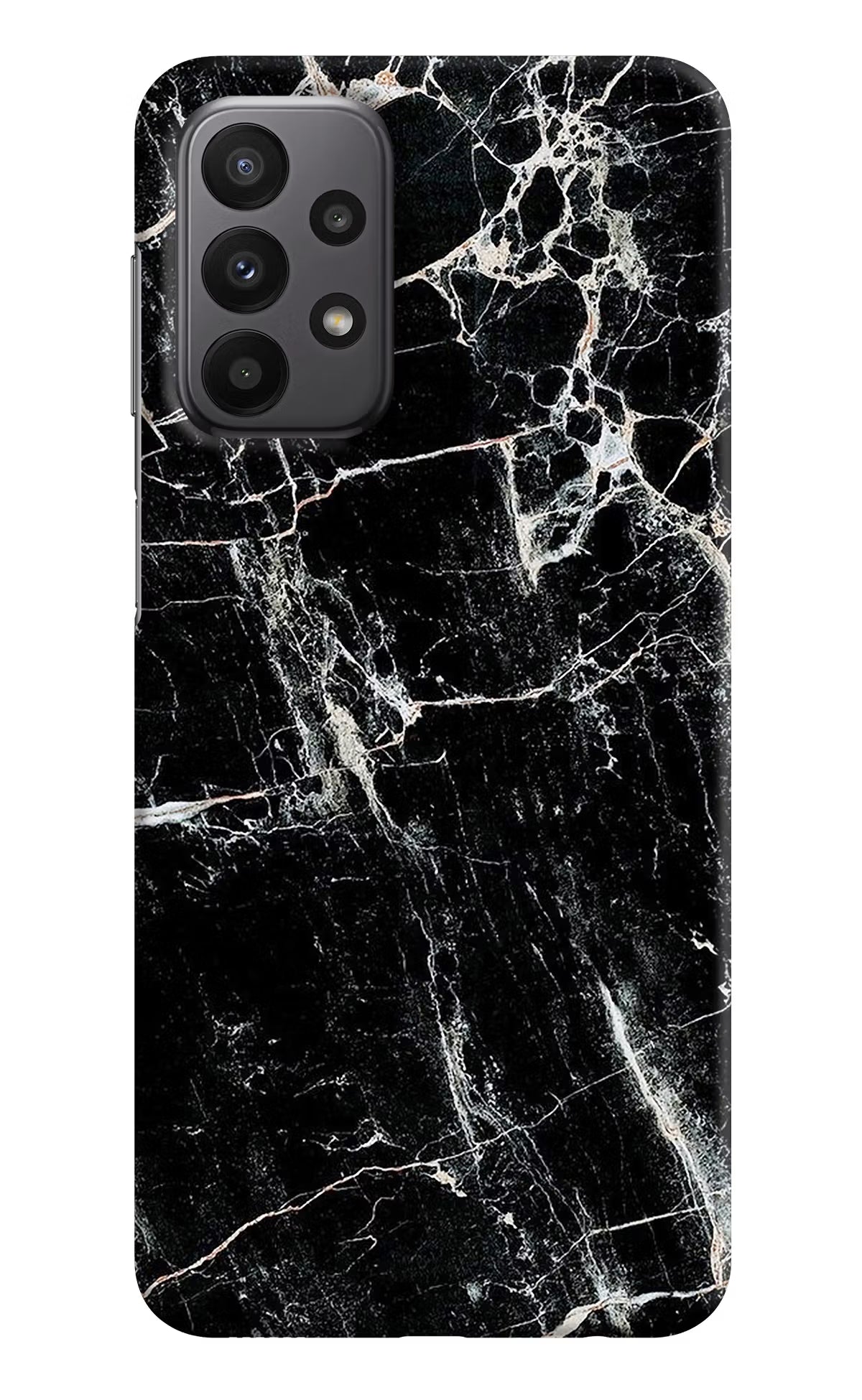 Black Marble Texture Samsung A23 Hard Case Back Cover by Casekaro