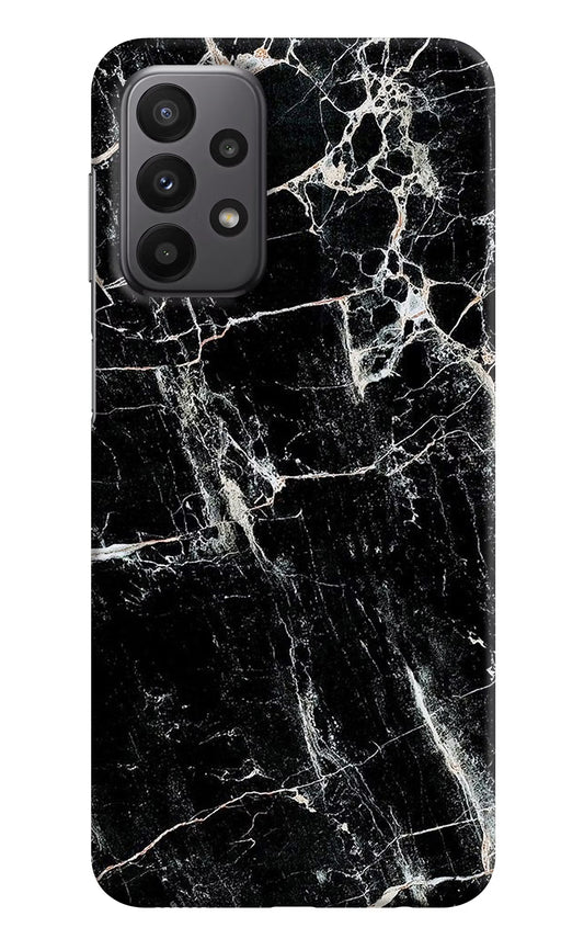 Black Marble Texture Samsung A23 Hard Case Back Cover by Casekaro