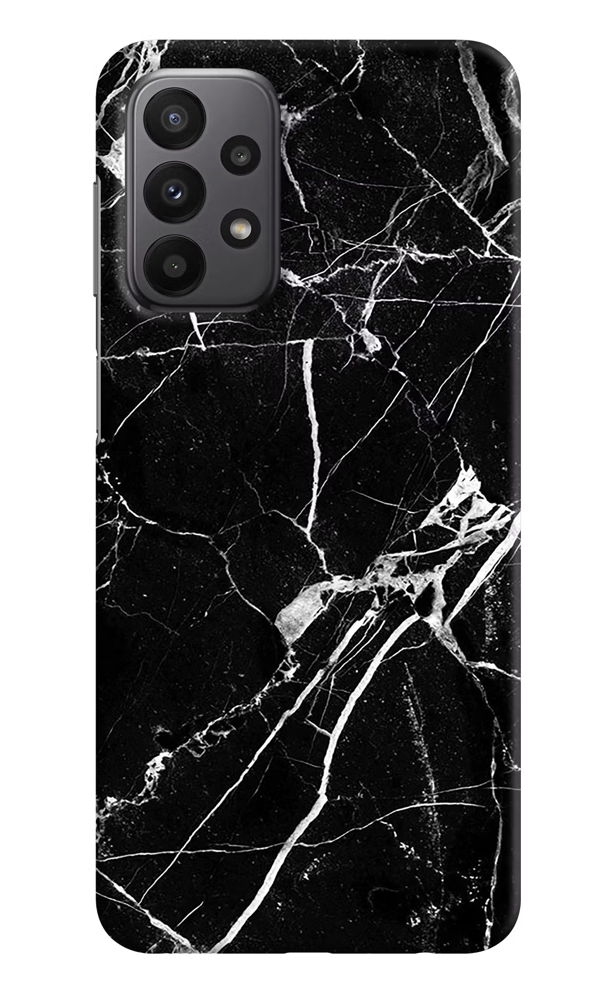 Black Marble Pattern Samsung A23 Hard Case Back Cover by Casekaro