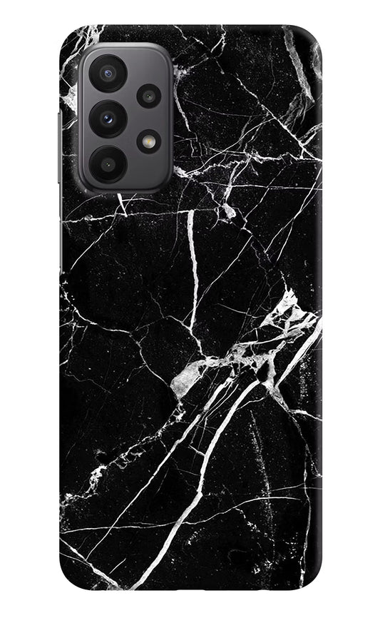Black Marble Pattern Samsung A23 Hard Case Back Cover by Casekaro