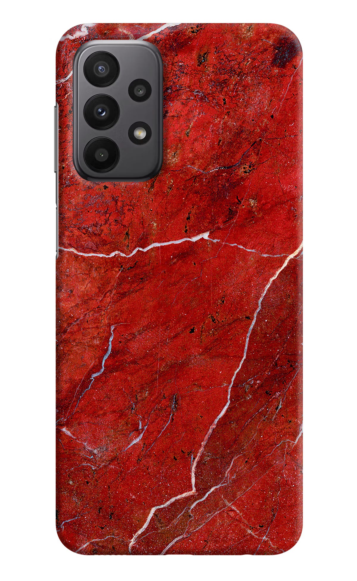Red Marble Design Samsung A23 Hard Case Back Cover by Casekaro