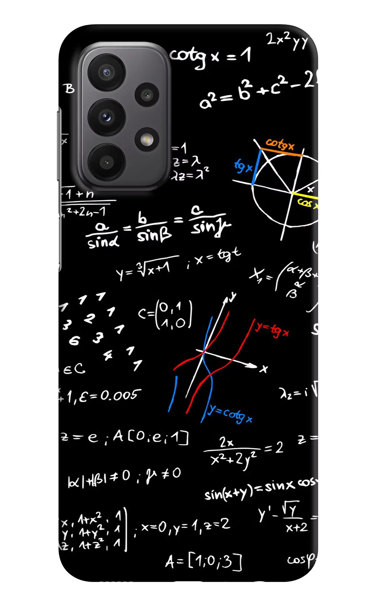 Mathematics Formula Samsung A23 Hard Case Back Cover by Casekaro