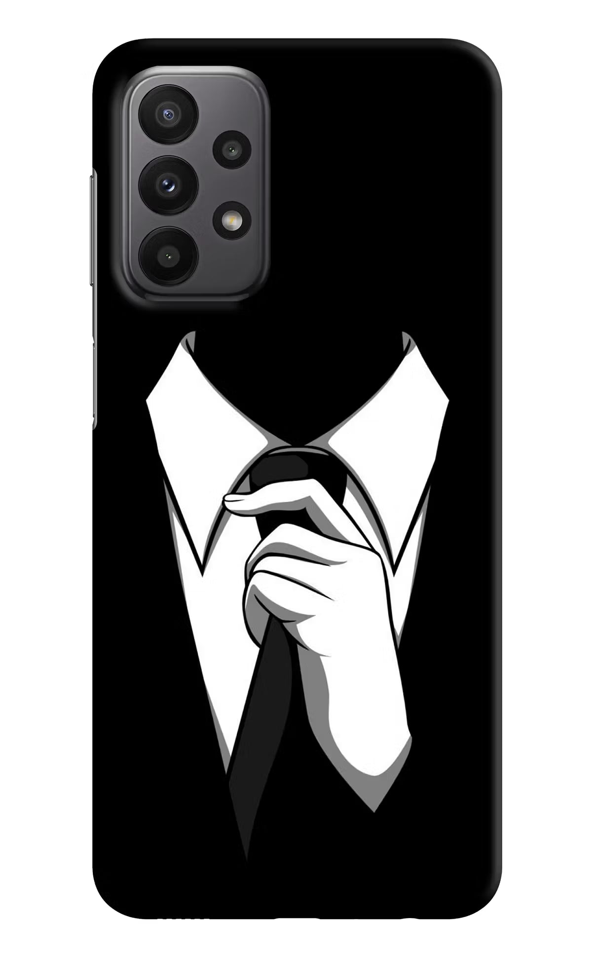 Black Tie Samsung A23 Hard Case Back Cover by Casekaro