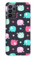 Elephants Samsung A23 Hard Case Back Cover by Casekaro