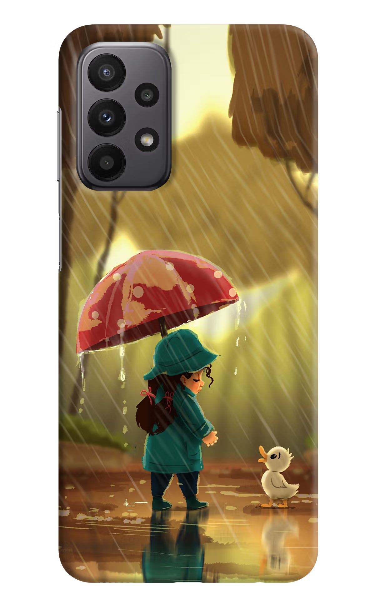 Rainy Day Samsung A23 Hard Case Back Cover by Casekaro