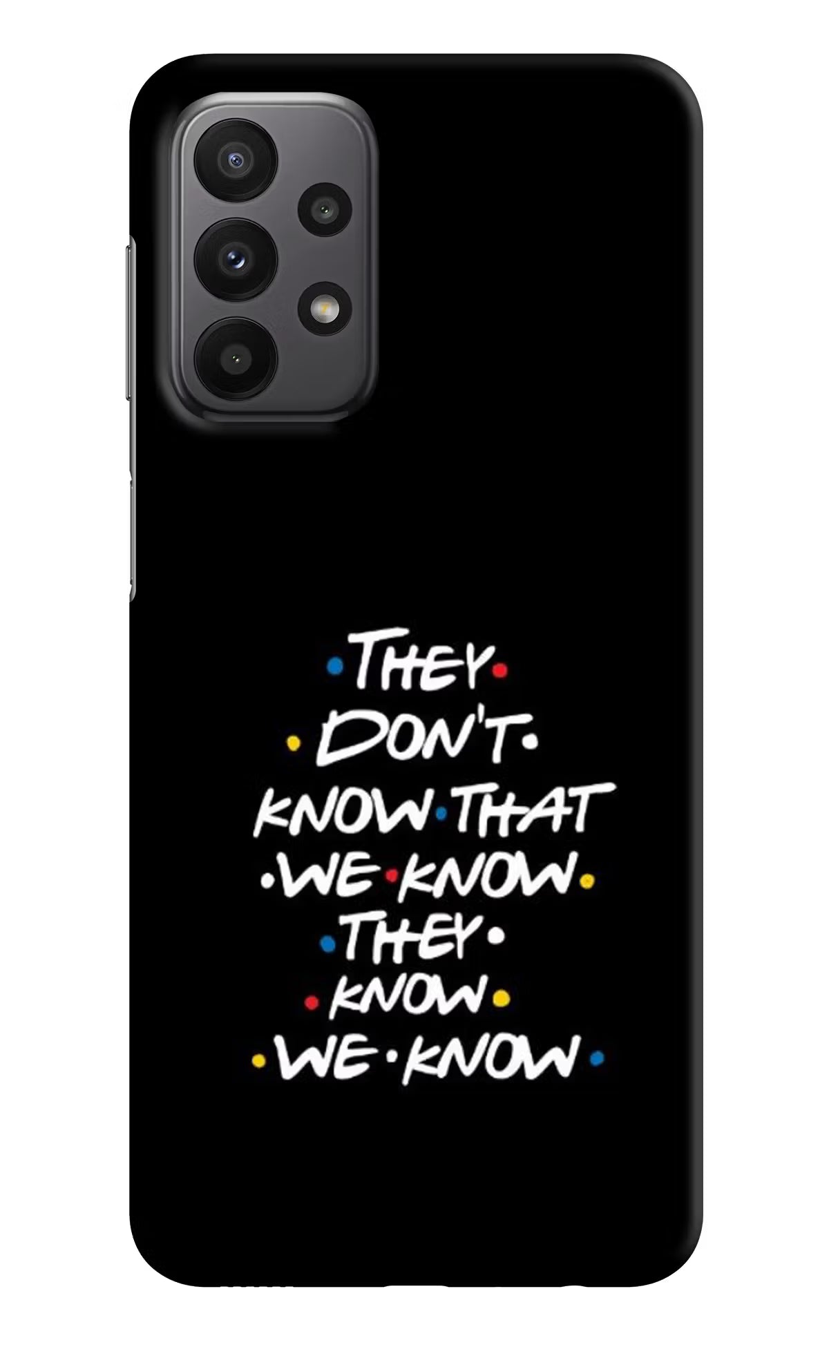 FRIENDS Dialogue Samsung A23 Hard Case Back Cover by Casekaro