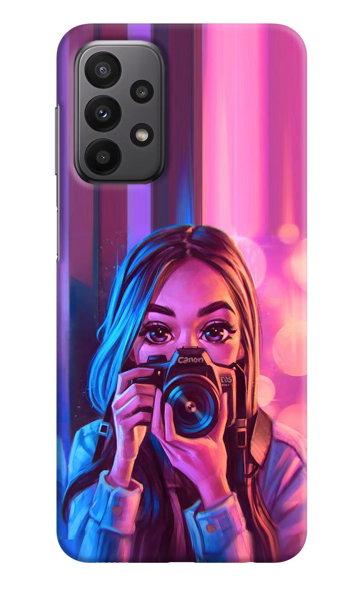 Girl Photographer Samsung A23 Hard Case Back Cover by Casekaro