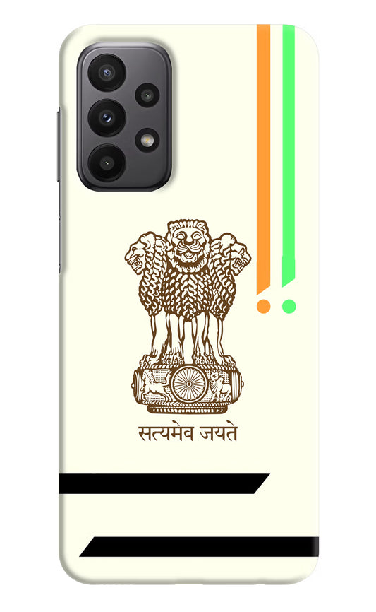 Satyamev Jayate Brown Logo Samsung A23 Hard Case Back Cover by Casekaro