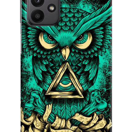 Green Owl Samsung A23 Hard Case Back Cover by Casekaro