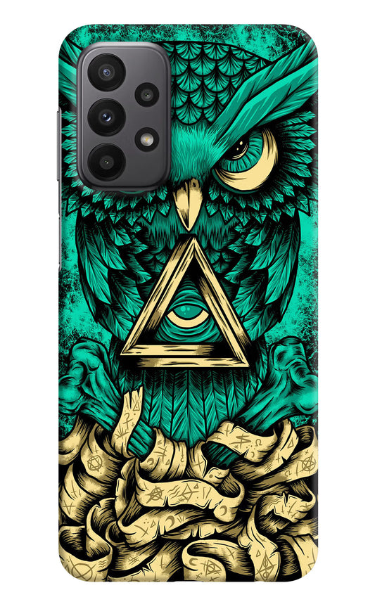 Green Owl Samsung A23 Hard Case Back Cover by Casekaro