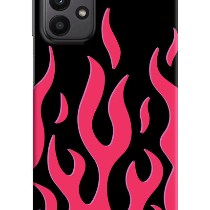 Fire Flames Samsung A23 Hard Case Back Cover by Casekaro