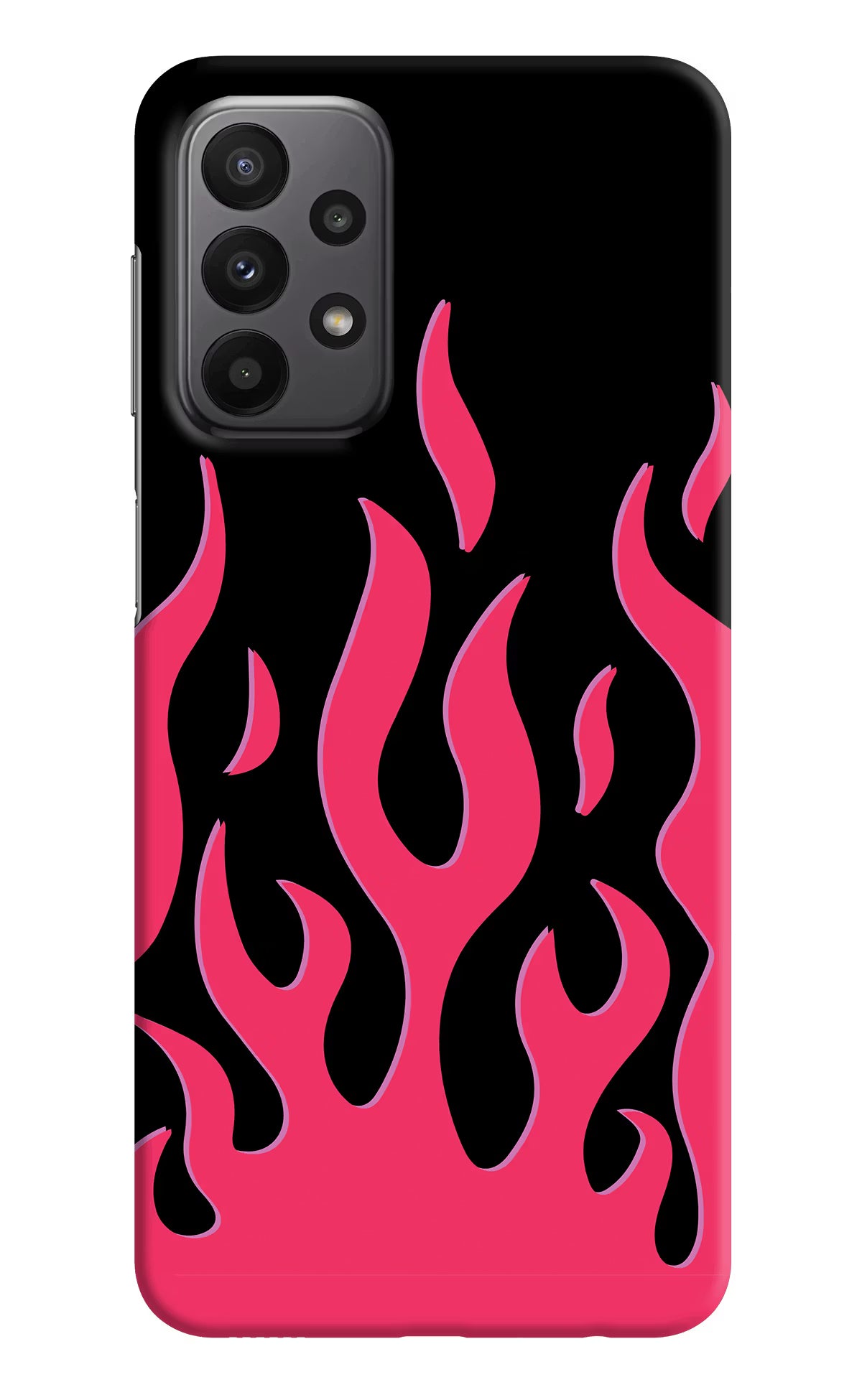 Fire Flames Samsung A23 Hard Case Back Cover by Casekaro