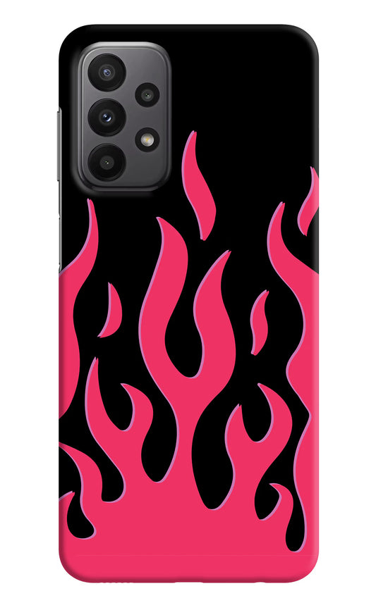 Fire Flames Samsung A23 Hard Case Back Cover by Casekaro