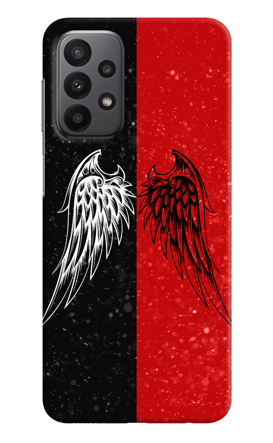 Wings Samsung A23 Hard Case Back Cover by Casekaro