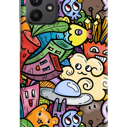 Veggie Doodle Samsung A23 Hard Case Back Cover by Casekaro