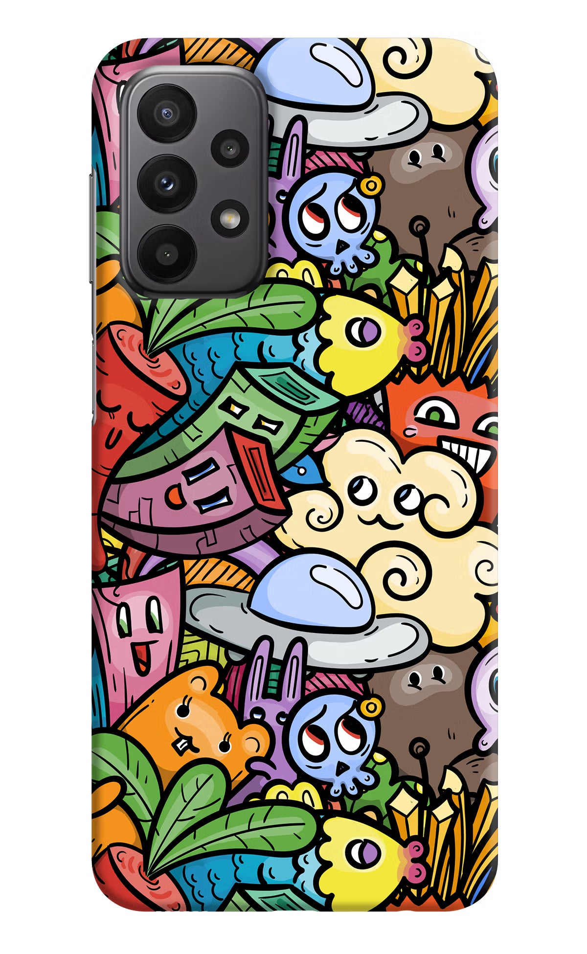 Veggie Doodle Samsung A23 Hard Case Back Cover by Casekaro